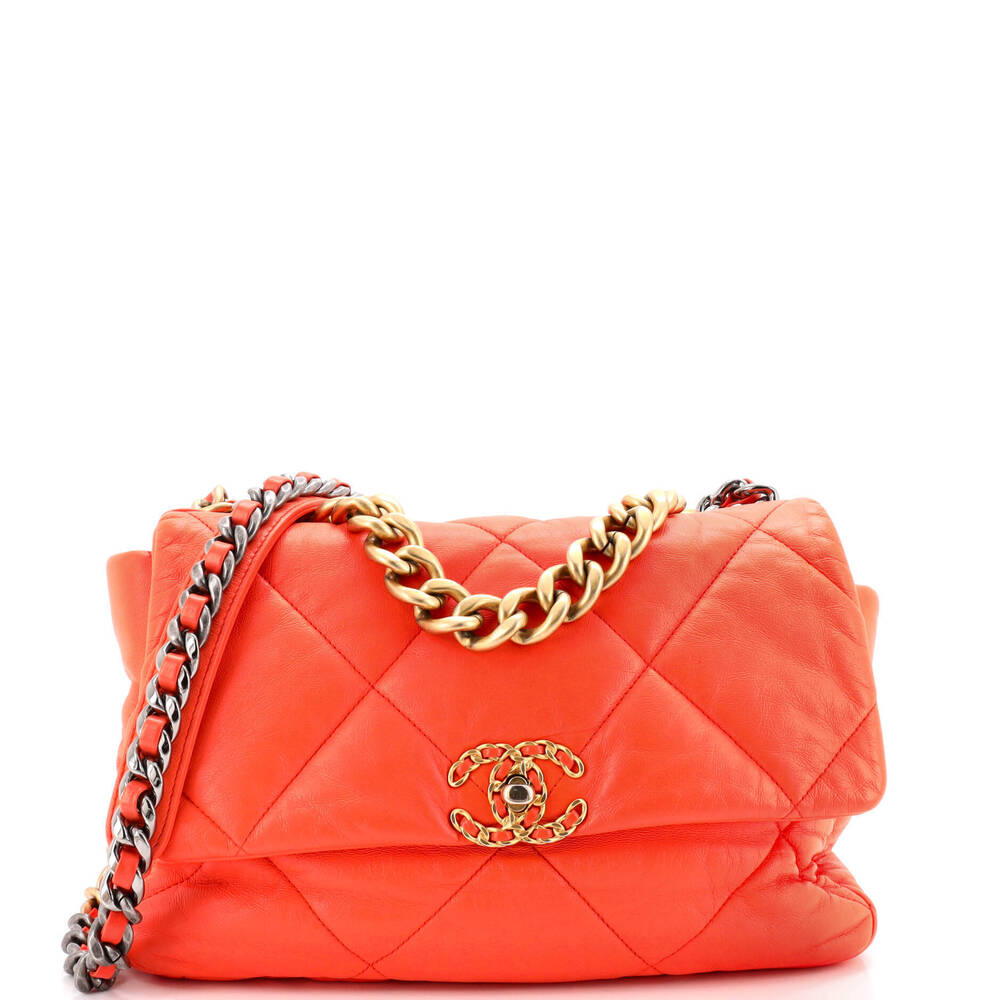 Chanel Large 19 Flap Bag Quilted Leather